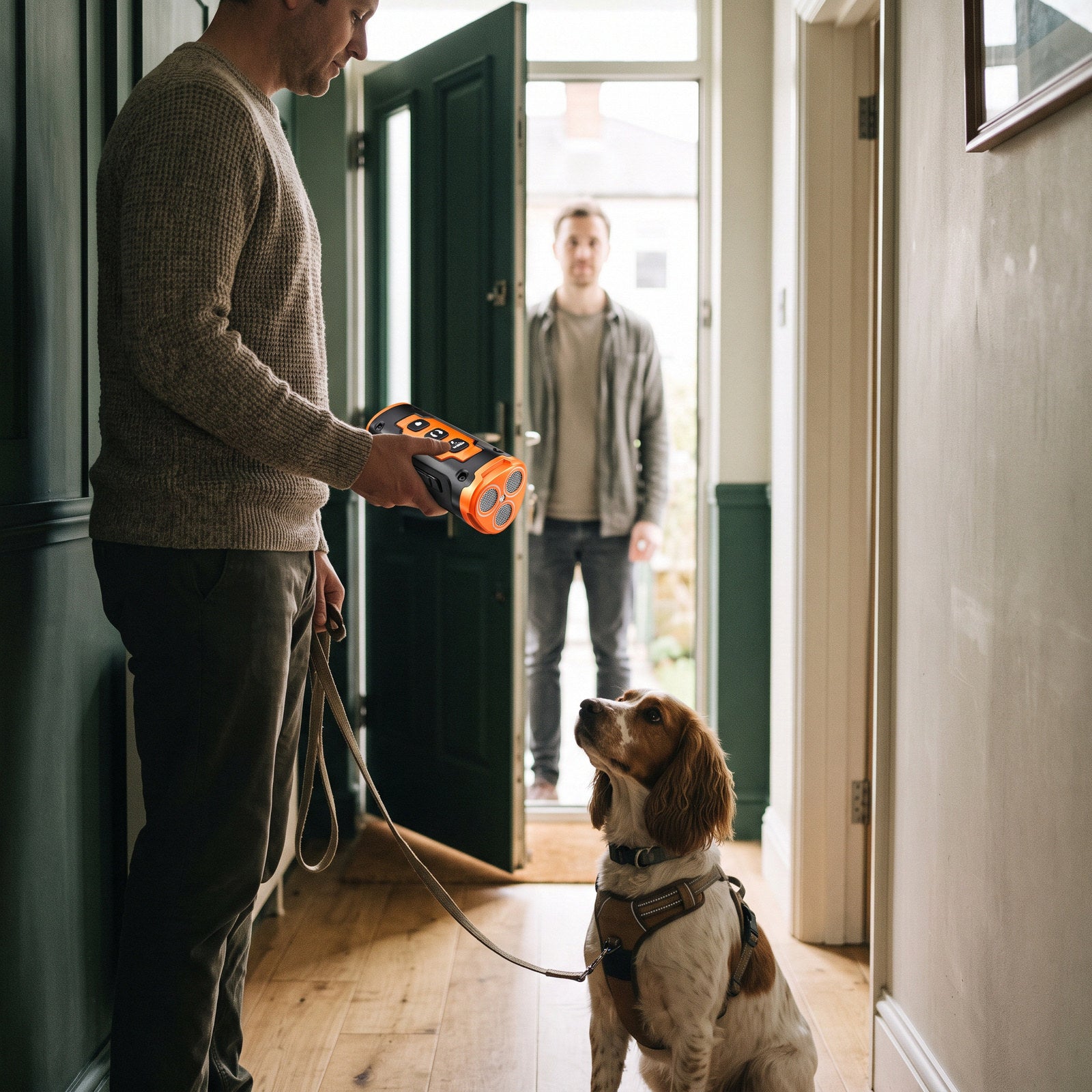 Orange Black trainer for doorstep training